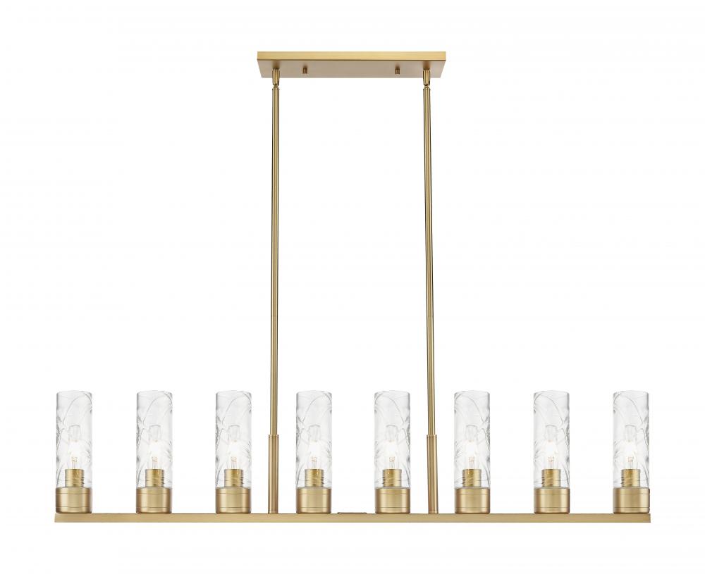 Boreas - 8 Light - 48 inch - Brushed Brass - Linear Pendant