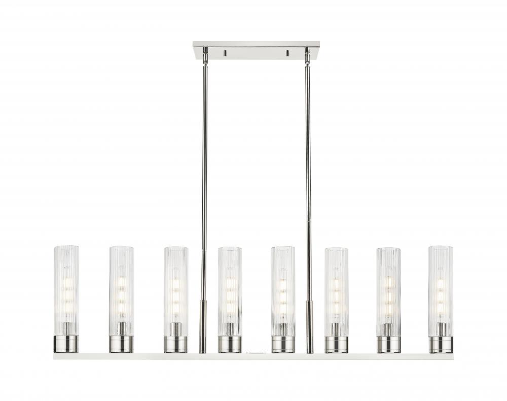 Boreas - 8 Light - 48 inch - Polished Nickel - Linear Pendant