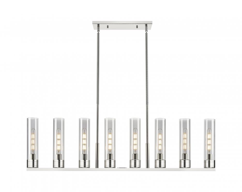 Boreas - 8 Light - 48 inch - Polished Nickel - Linear Pendant