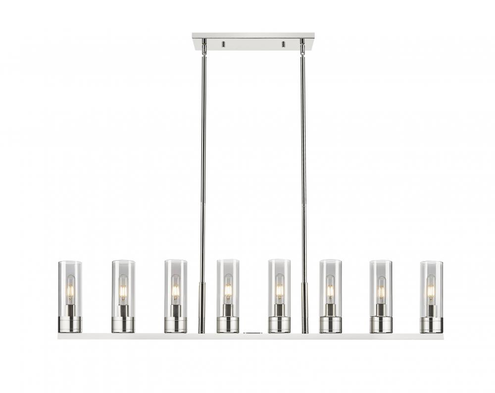 Boreas - 8 Light - 48 inch - Polished Nickel - Linear Pendant