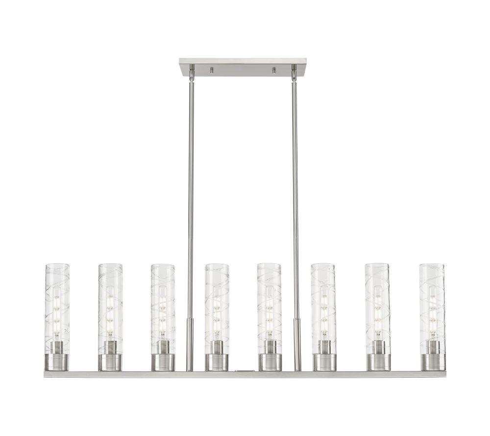 Boreas - 8 Light - 48 inch - Satin Nickel - Linear Pendant