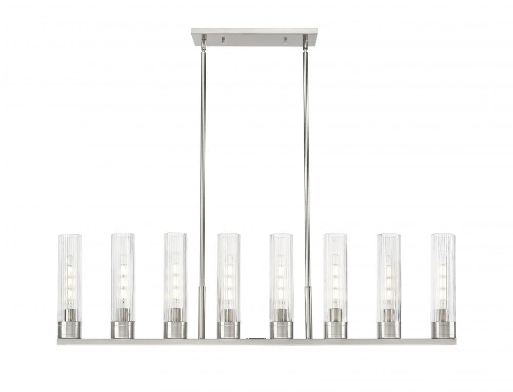 Boreas - 8 Light - 48 inch - Satin Nickel - Linear Pendant