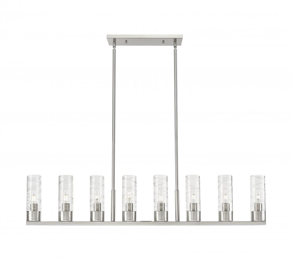 Boreas - 8 Light - 48 inch - Satin Nickel - Linear Pendant