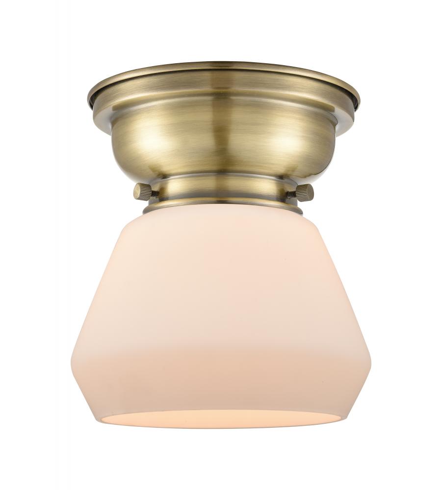 Fulton - 1 Light - 7 inch - Antique Brass - Flush Mount