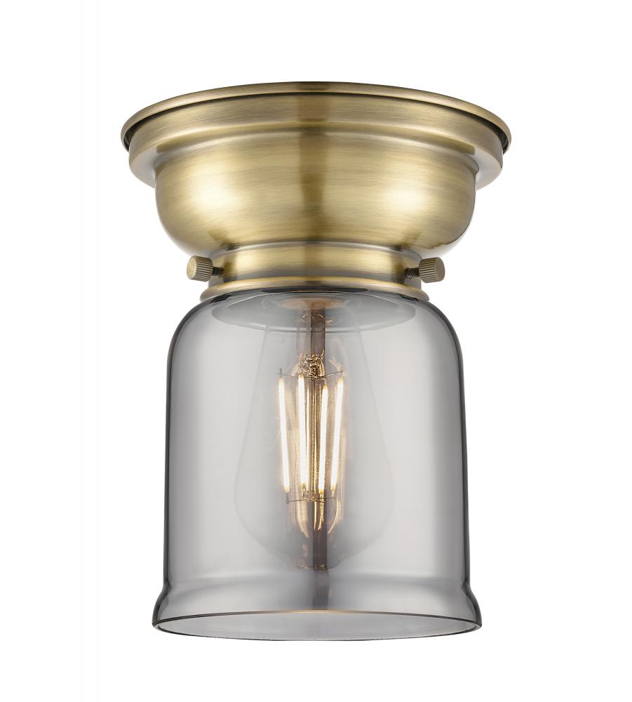 Bell - 1 Light - 6 inch - Antique Brass - Flush Mount