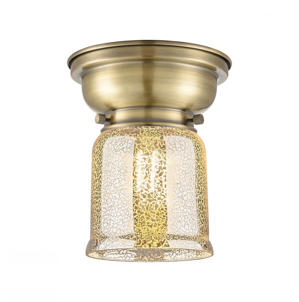 Bell - 1 Light - 6 inch - Antique Brass - Flush Mount