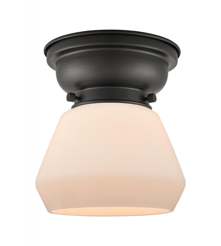 Fulton - 1 Light - 7 inch - Matte Black - Flush Mount