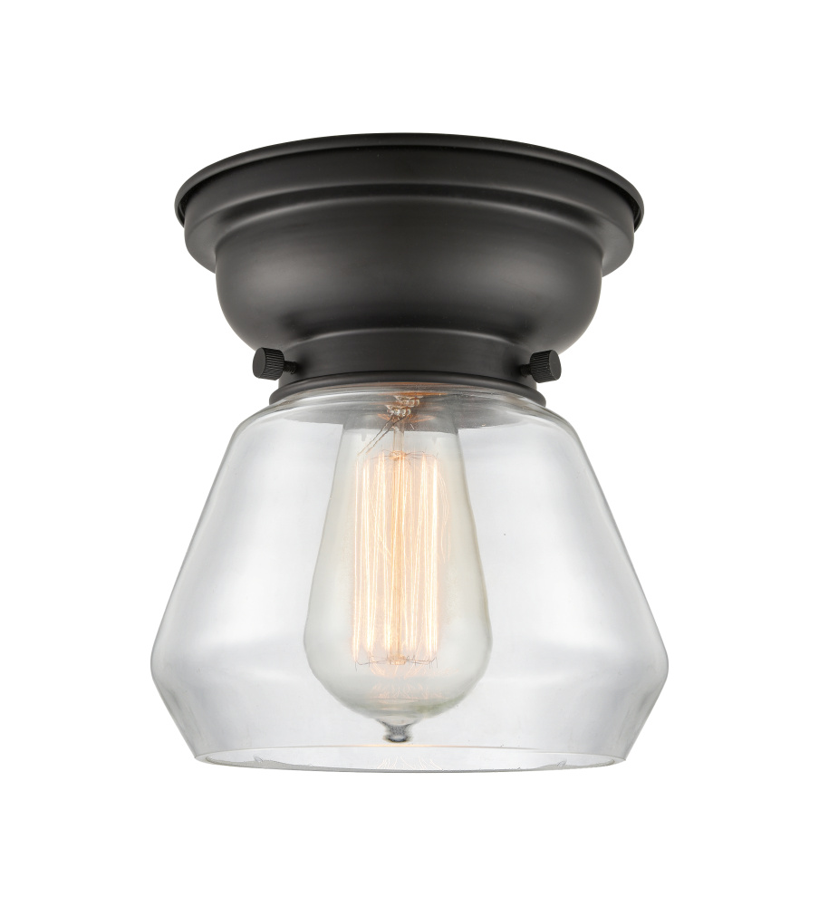 Fulton - 1 Light - 7 inch - Matte Black - Flush Mount