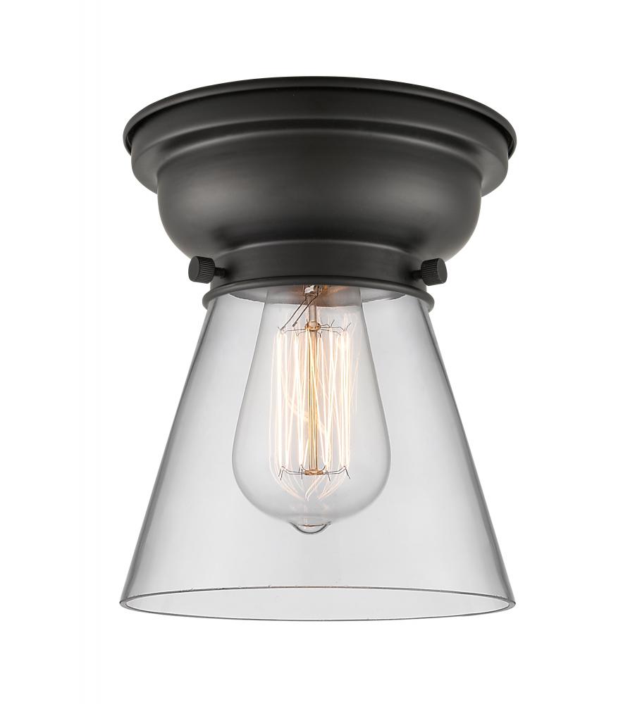 Cone - 1 Light - 6 inch - Matte Black - Flush Mount