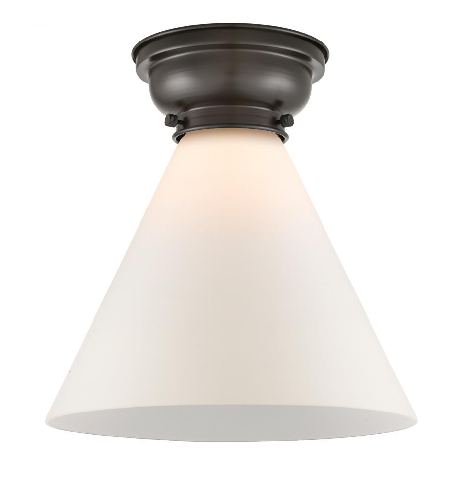 Cone - 1 Light - 12 inch - Oil Rubbed Bronze - Flush Mount