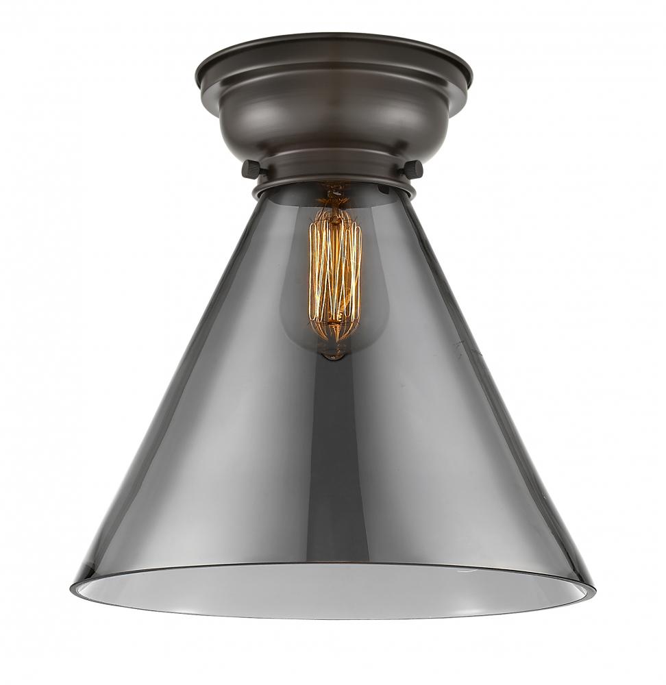 Cone - 1 Light - 12 inch - Oil Rubbed Bronze - Flush Mount