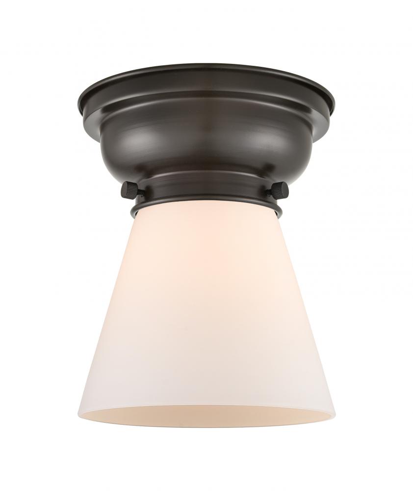 Cone - 1 Light - 6 inch - Oil Rubbed Bronze - Flush Mount