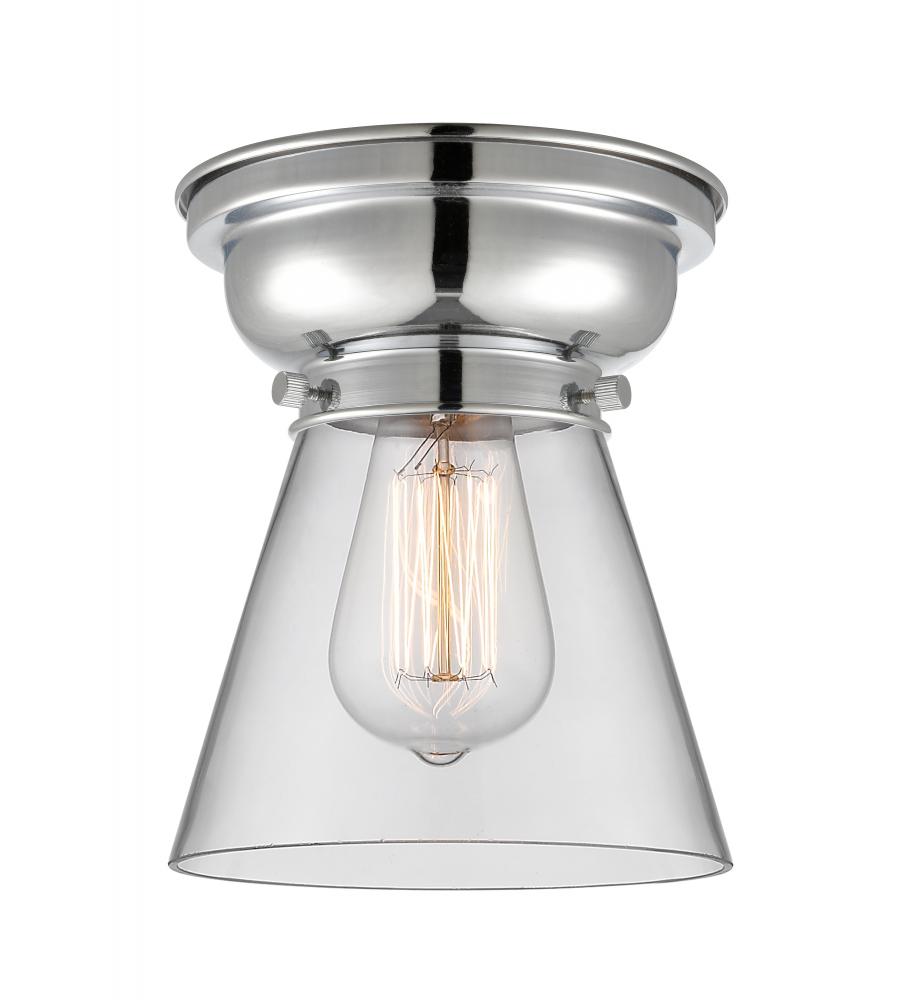 Cone - 1 Light - 6 inch - Polished Chrome - Flush Mount