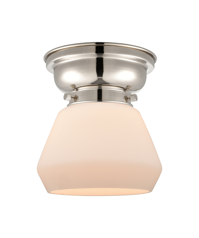 Fulton - 1 Light - 7 inch - Polished Nickel - Flush Mount