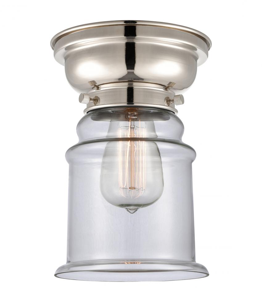 Canton - 1 Light - 6 inch - Polished Nickel - Flush Mount