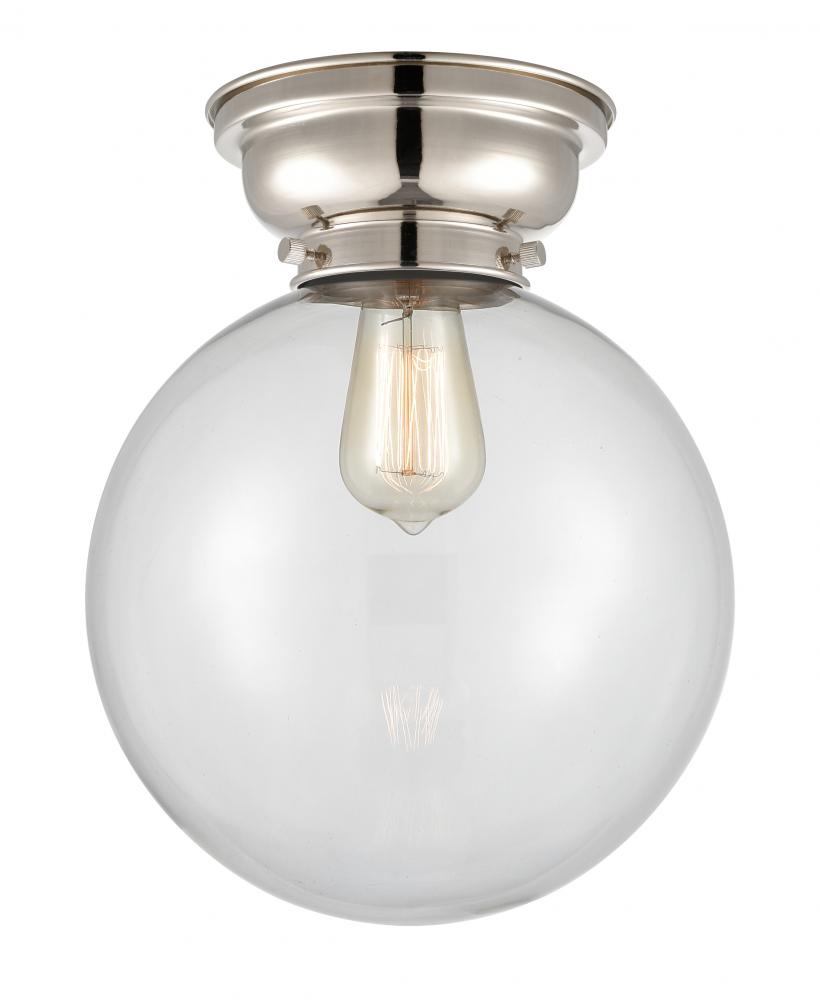 Beacon - 1 Light - 10 inch - Polished Nickel - Flush Mount
