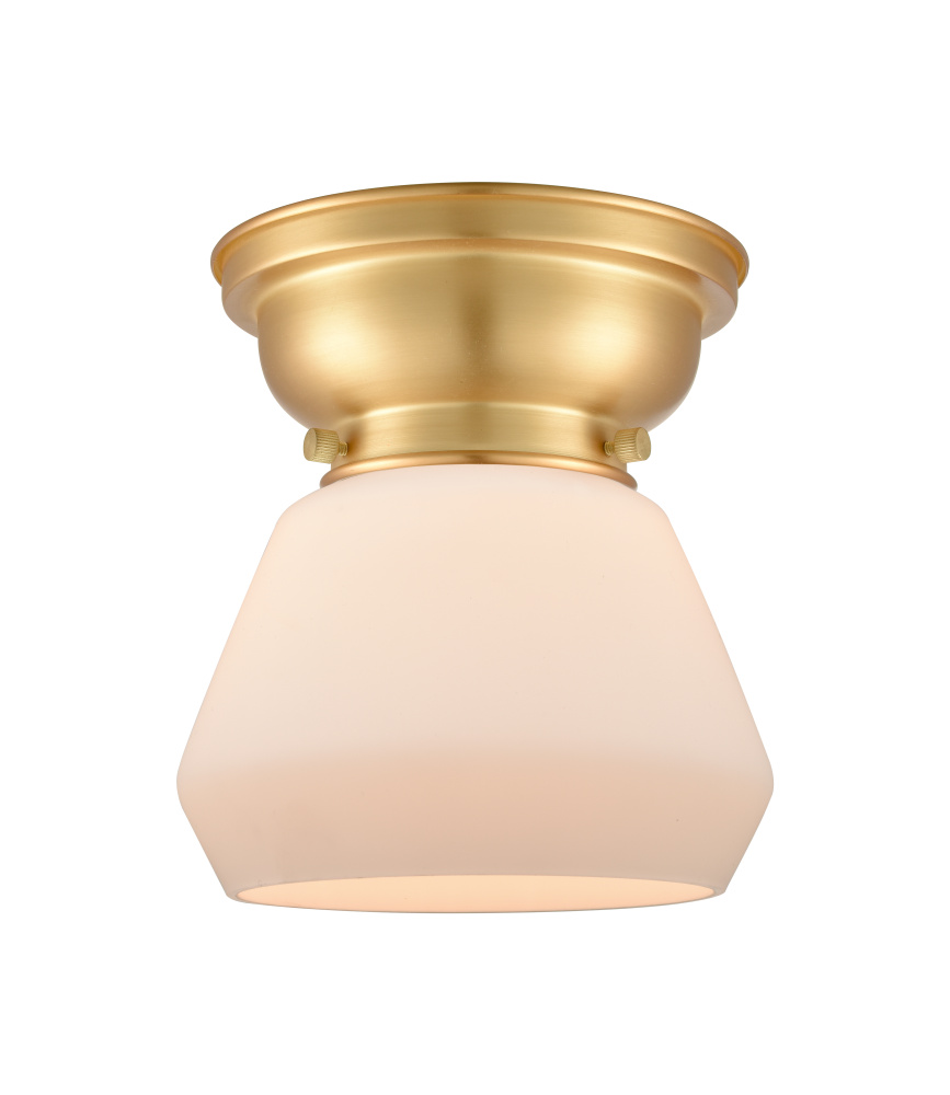 Fulton - 1 Light - 7 inch - Satin Gold - Flush Mount