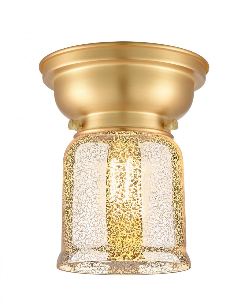 Bell - 1 Light - 6 inch - Satin Gold - Flush Mount