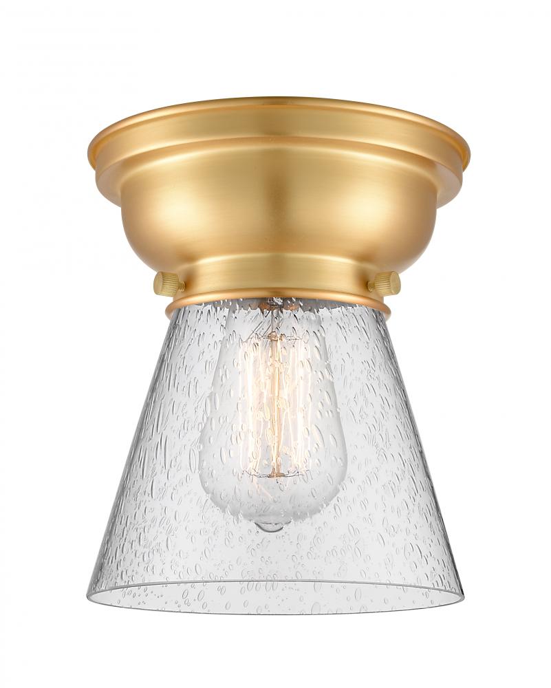 Cone - 1 Light - 6 inch - Satin Gold - Flush Mount