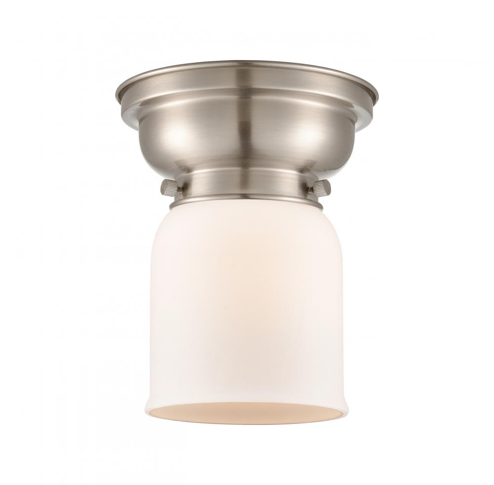 Bell - 1 Light - 6 inch - Brushed Satin Nickel - Flush Mount