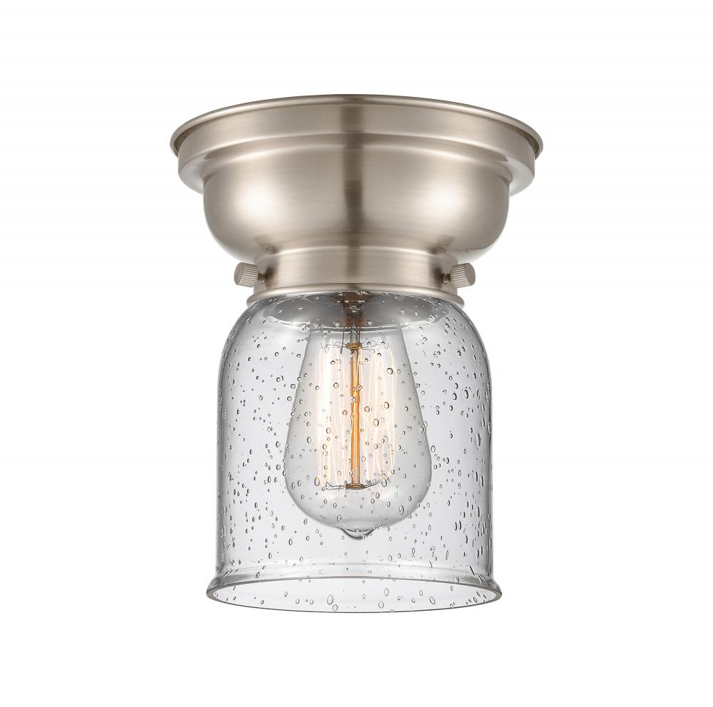 Bell - 1 Light - 6 inch - Brushed Satin Nickel - Flush Mount
