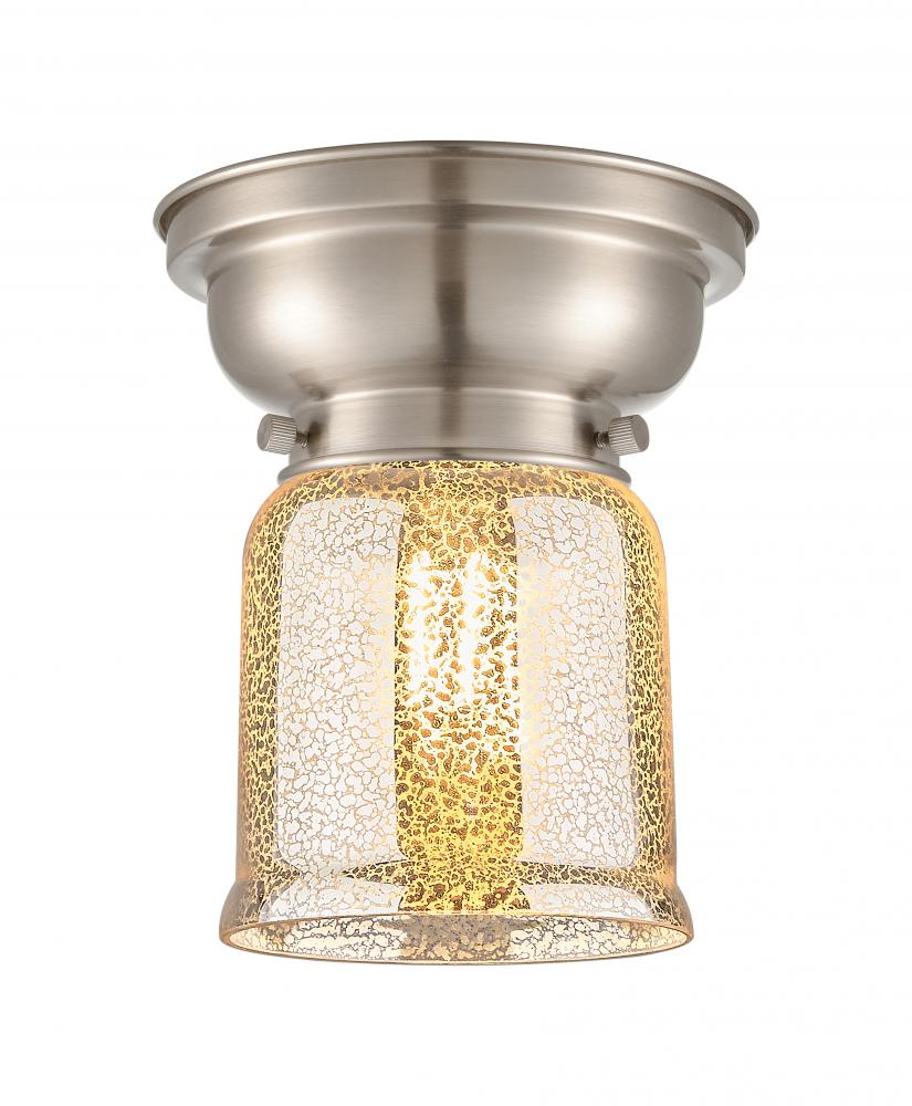 Bell - 1 Light - 6 inch - Brushed Satin Nickel - Flush Mount