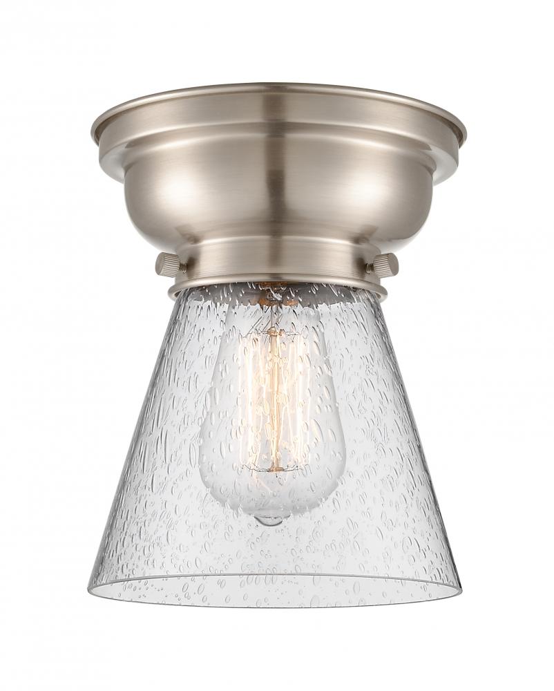 Cone - 1 Light - 6 inch - Brushed Satin Nickel - Flush Mount
