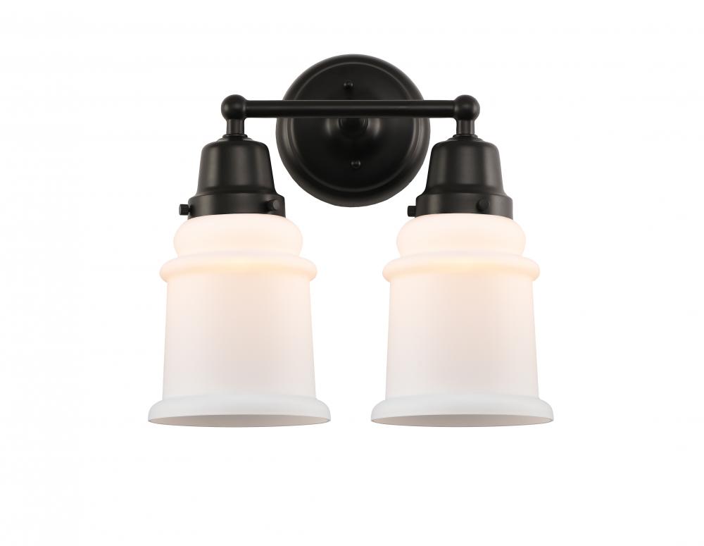 Canton - 2 Light - 14 inch - Matte Black - Bath Vanity Light