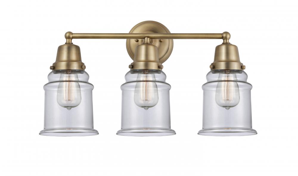 Canton - 3 Light - 22 inch - Brushed Brass - Bath Vanity Light