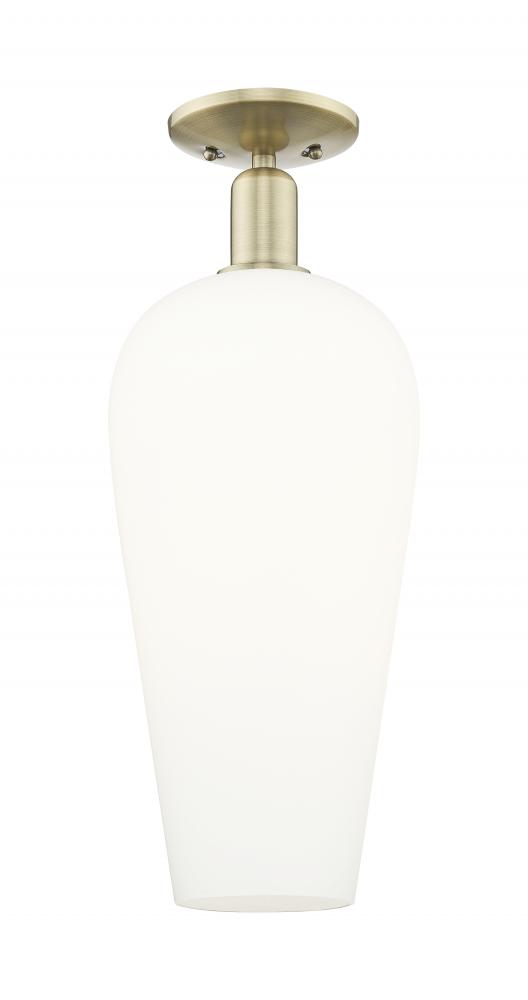 Chelsea - 1 Light - 6 inch - Antique Brass - Semi-Flush Mount