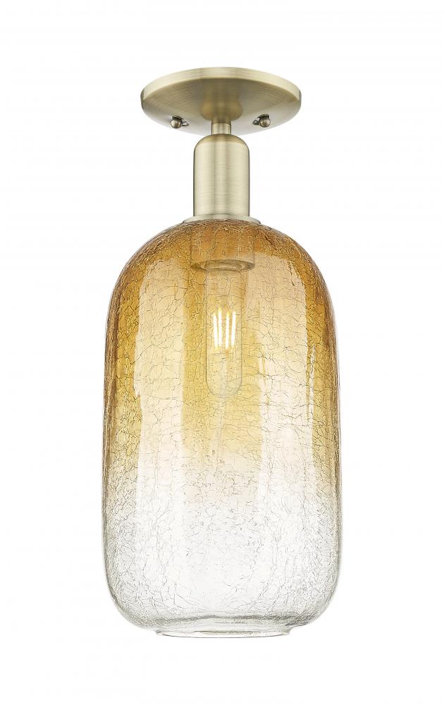 Brookhaven Cloche - 1 Light - 6 inch - Antique Brass - Semi-Flush Mount