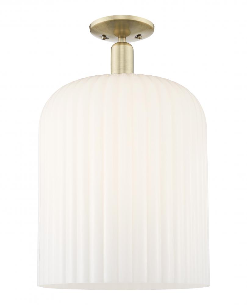 Bridal Veil - 1 Light - 12 inch - Antique Brass - Semi-Flush Mount