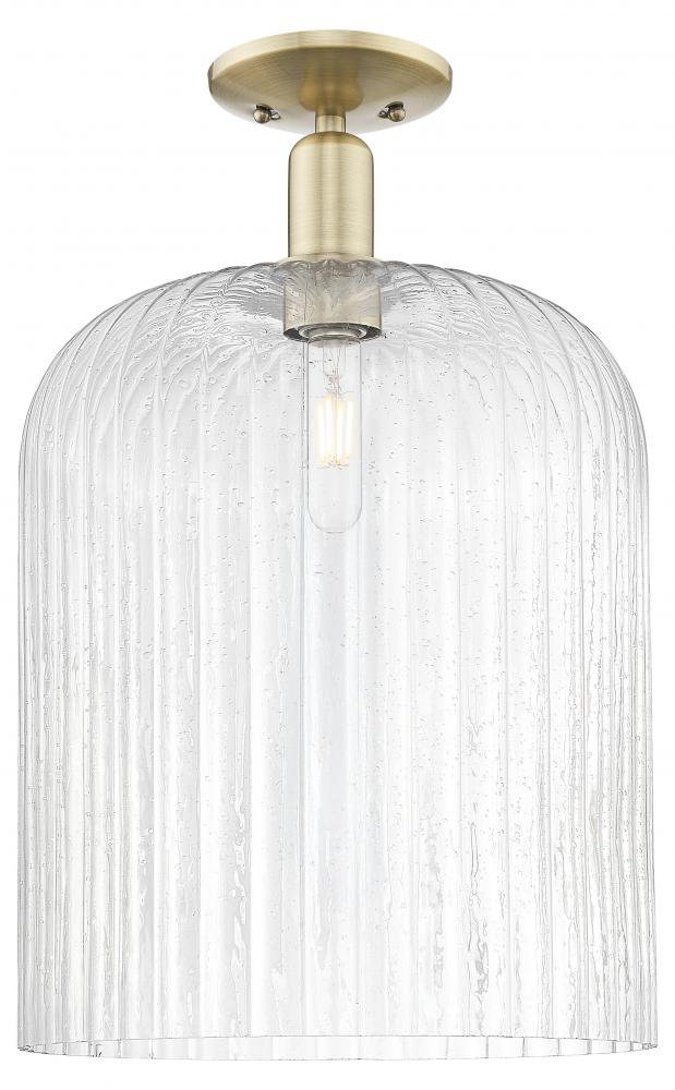 Bridal Veil - 1 Light - 12 inch - Antique Brass - Semi-Flush Mount