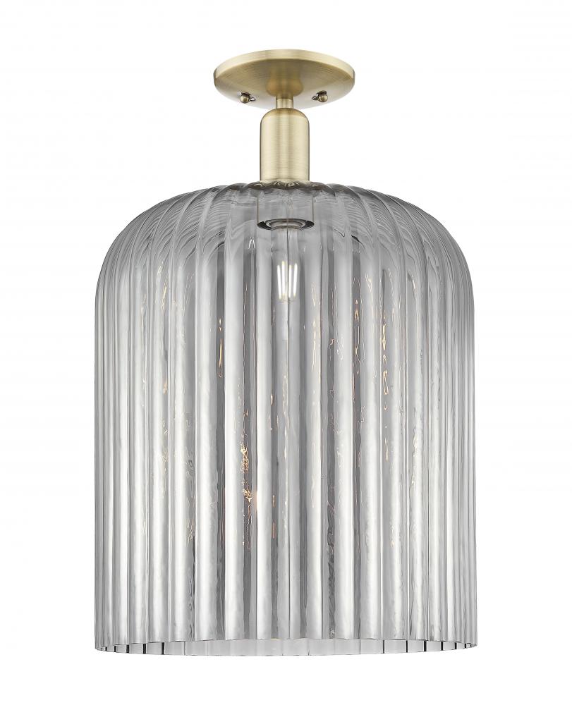 Bridal Veil - 1 Light - 12 inch - Antique Brass - Semi-Flush Mount