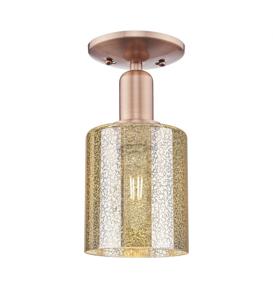 Cobbleskill - 1 Light - 5 inch - Antique Copper - Semi-Flush Mount