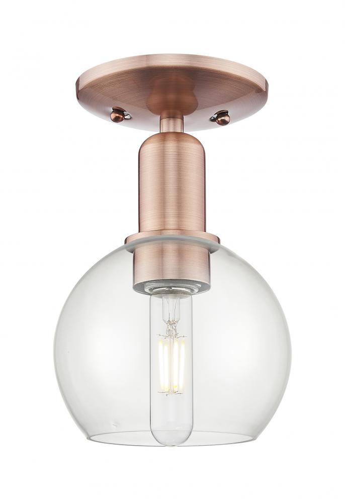 Athens - 1 Light - 6 inch - Antique Copper - Semi-Flush Mount