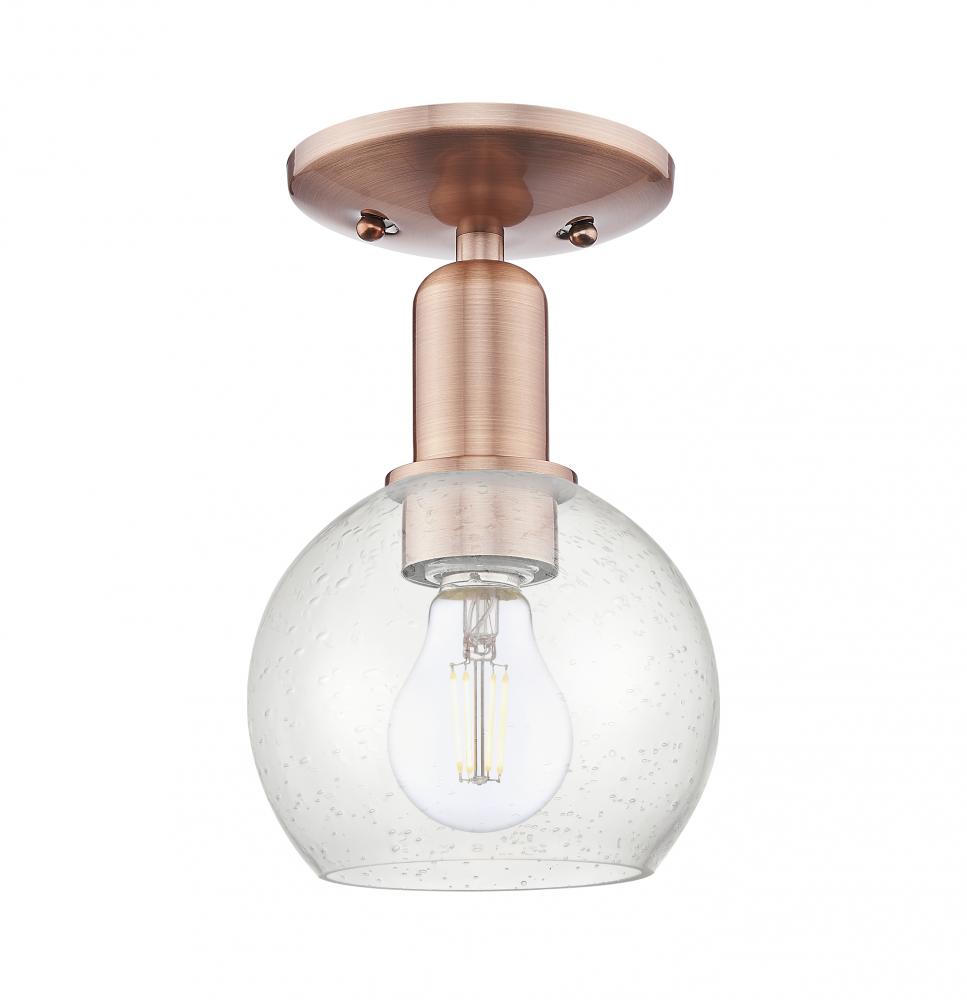 Athens - 1 Light - 6 inch - Antique Copper - Semi-Flush Mount