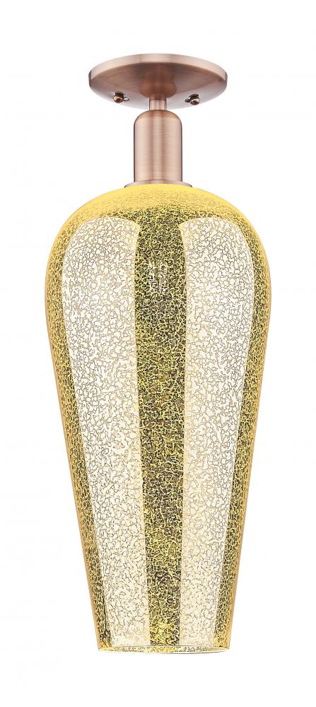 Chelsea - 1 Light - 6 inch - Antique Copper - Semi-Flush Mount