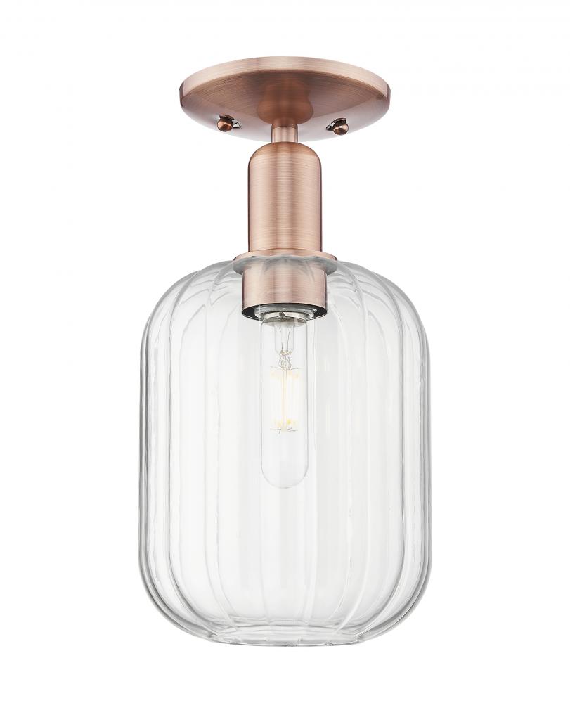 Preston Cylinder - 1 Light - 6 inch - Antique Copper - Semi-Flush Mount