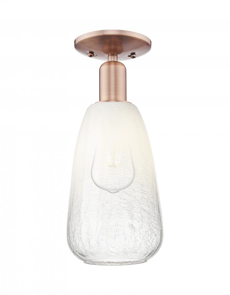 Brookhaven Almond - 1 Light - 6 inch - Antique Copper - Semi-Flush Mount