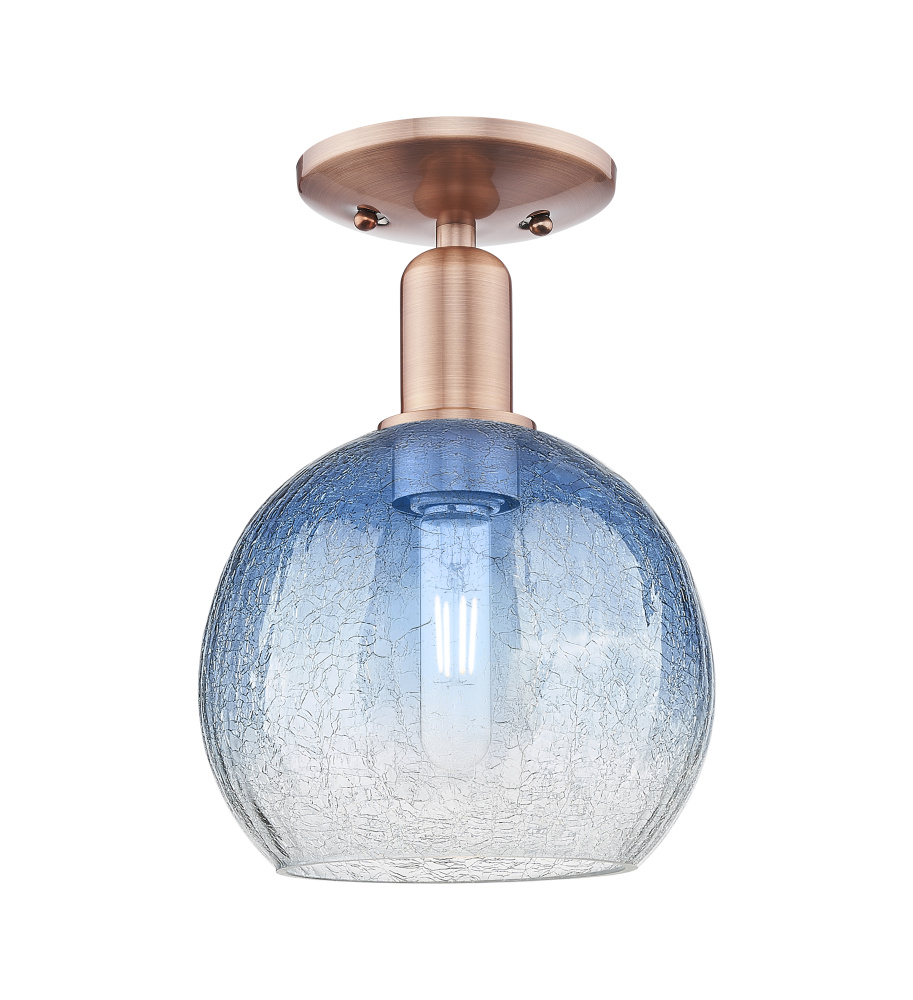 Brookhaven Globe - 1 Light - 6 inch - Antique Copper - Semi-Flush Mount