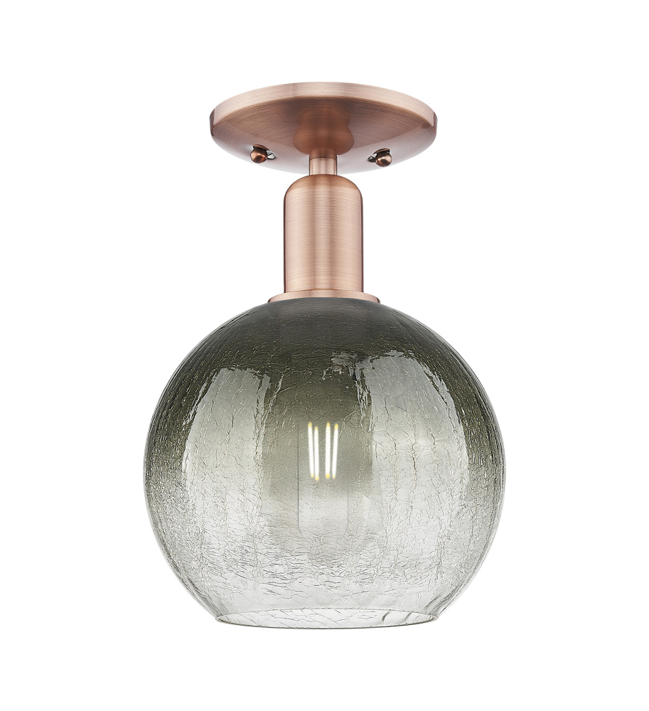 Brookhaven Globe - 1 Light - 6 inch - Antique Copper - Semi-Flush Mount