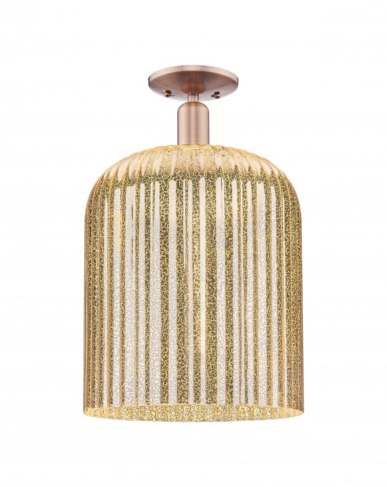 Bridal Veil - 1 Light - 12 inch - Antique Copper - Semi-Flush Mount