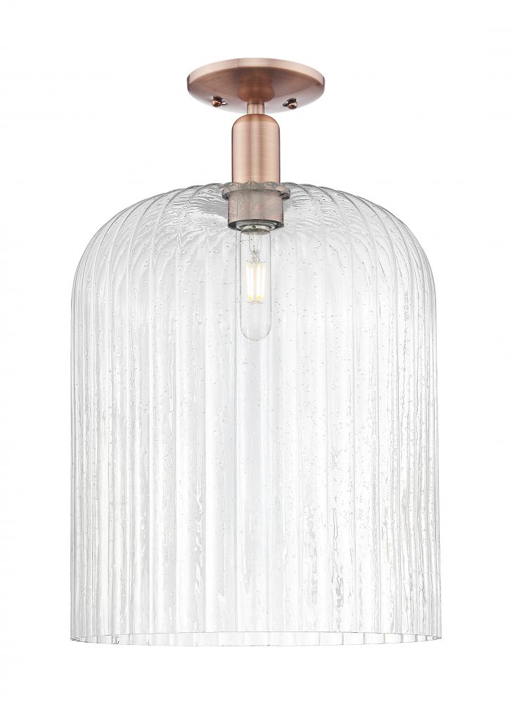 Bridal Veil - 1 Light - 12 inch - Antique Copper - Semi-Flush Mount