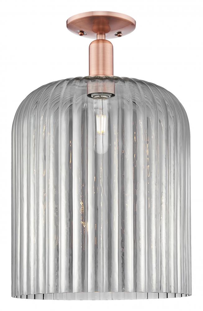 Bridal Veil - 1 Light - 12 inch - Antique Copper - Semi-Flush Mount