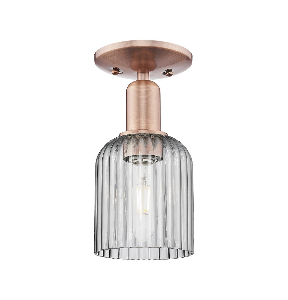 Bridal Veil - 1 Light - 6 inch - Antique Copper - Semi-Flush Mount