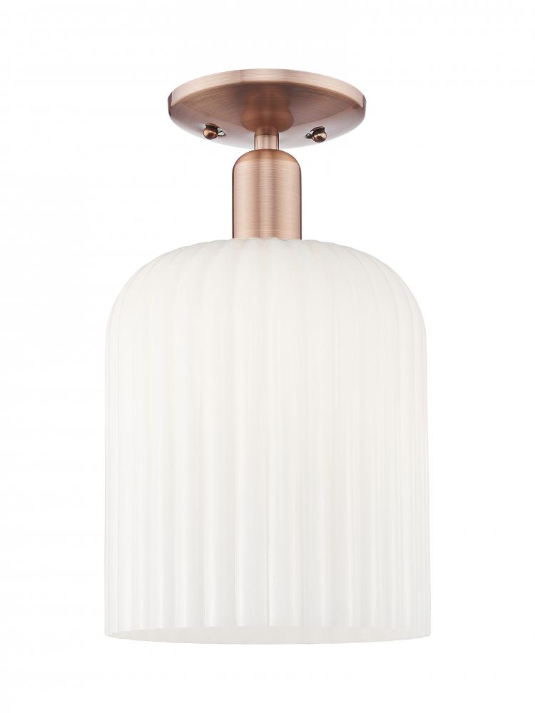 Bridal Veil - 1 Light - 8 inch - Antique Copper - Semi-Flush Mount