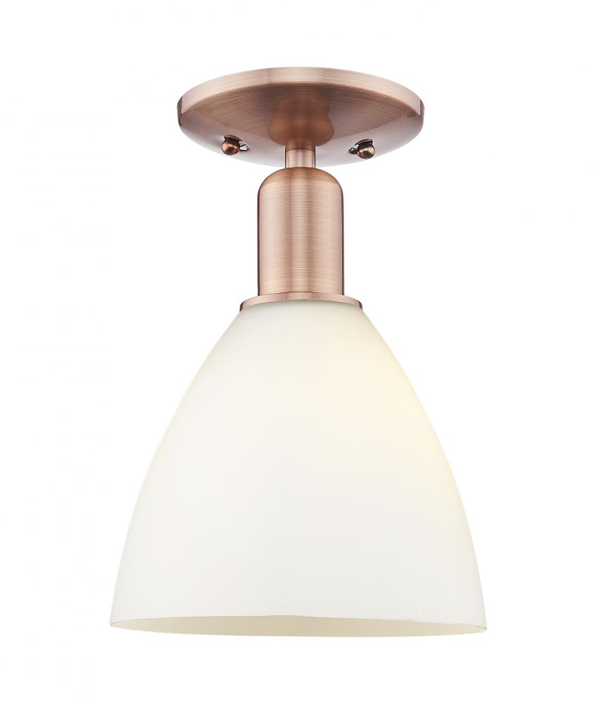 Bristol - 1 Light - 8 inch - Antique Copper - Semi-Flush Mount
