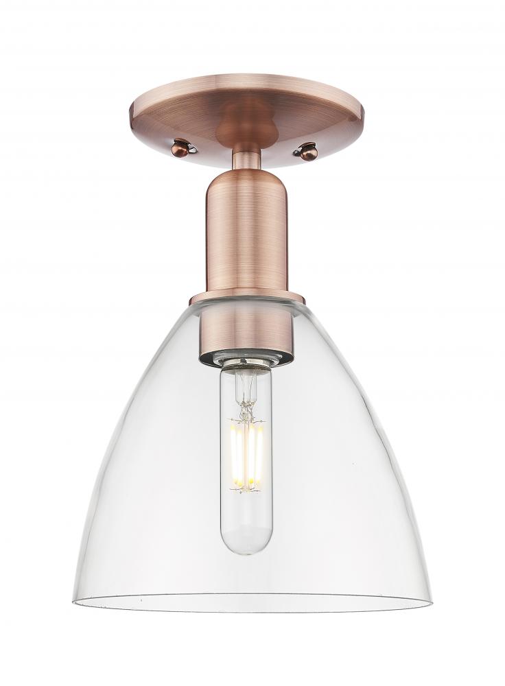 Bristol - 1 Light - 8 inch - Antique Copper - Semi-Flush Mount