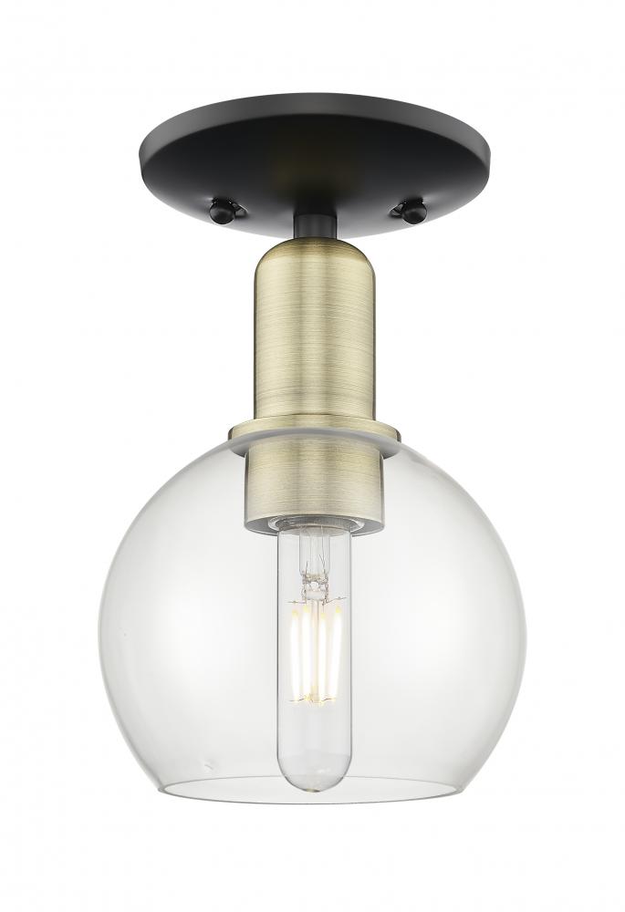 Athens - 1 Light - 6 inch - Black Antique Brass - Semi-Flush Mount